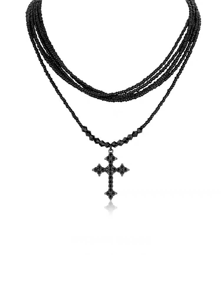 Shadow Cross Mehrkettige Halskette