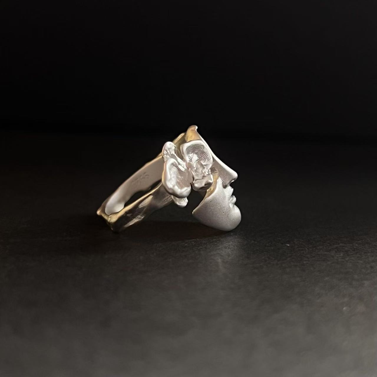Classical Greek Statue Face Ring