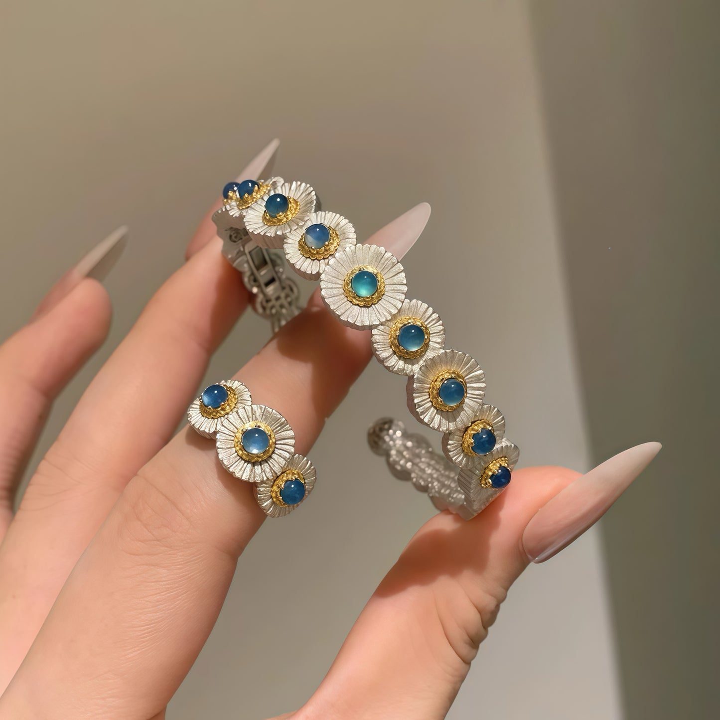 Celestial Bloom Ring & Bangle