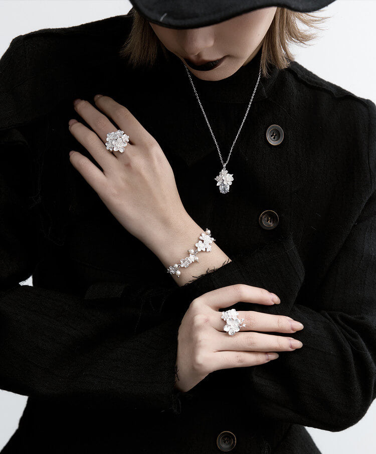 Pure White Cherry Ring