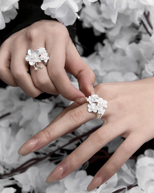 Pure White Cherry Ring