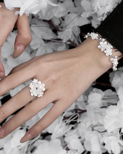 Pure White Cherry Ring