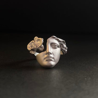 Classical Greek Statue Face Ring