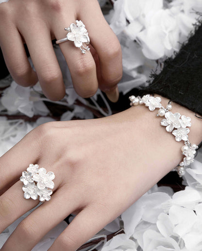 Pure White Cherry Ring