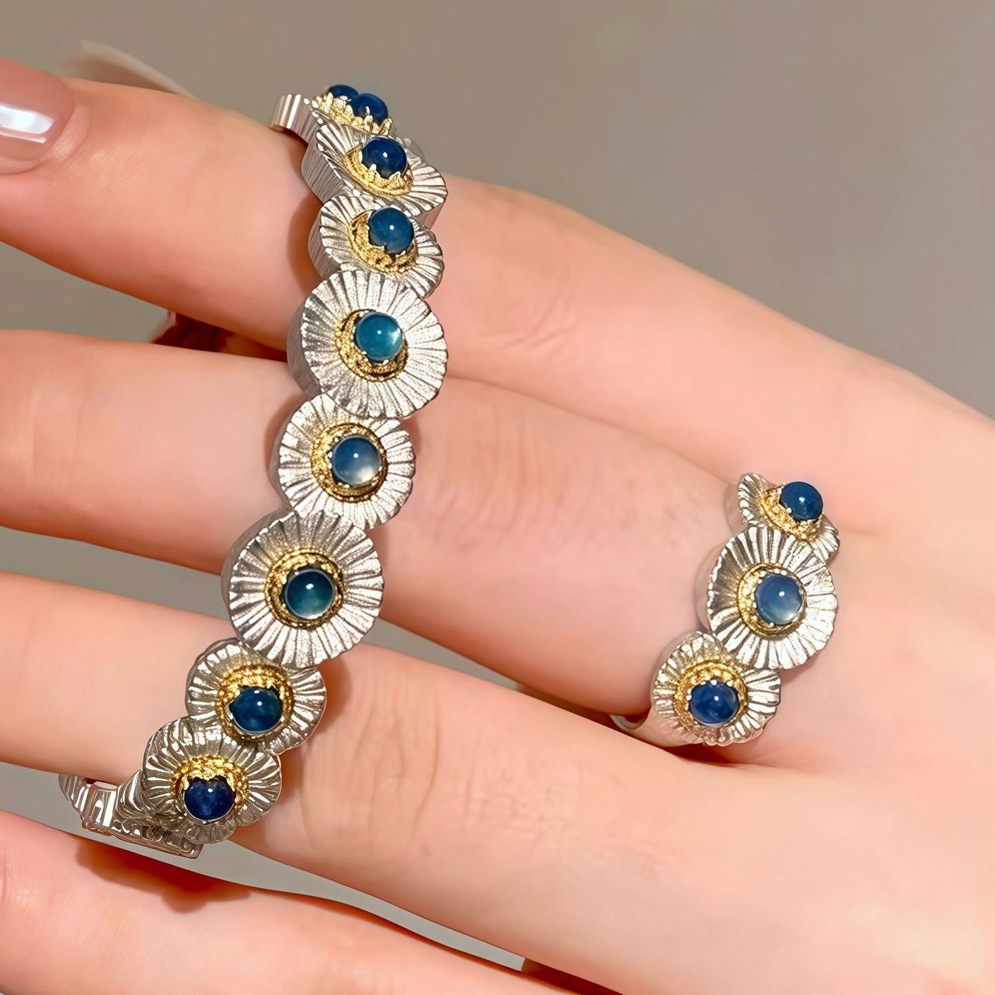 Celestial Bloom Ring & Bangle