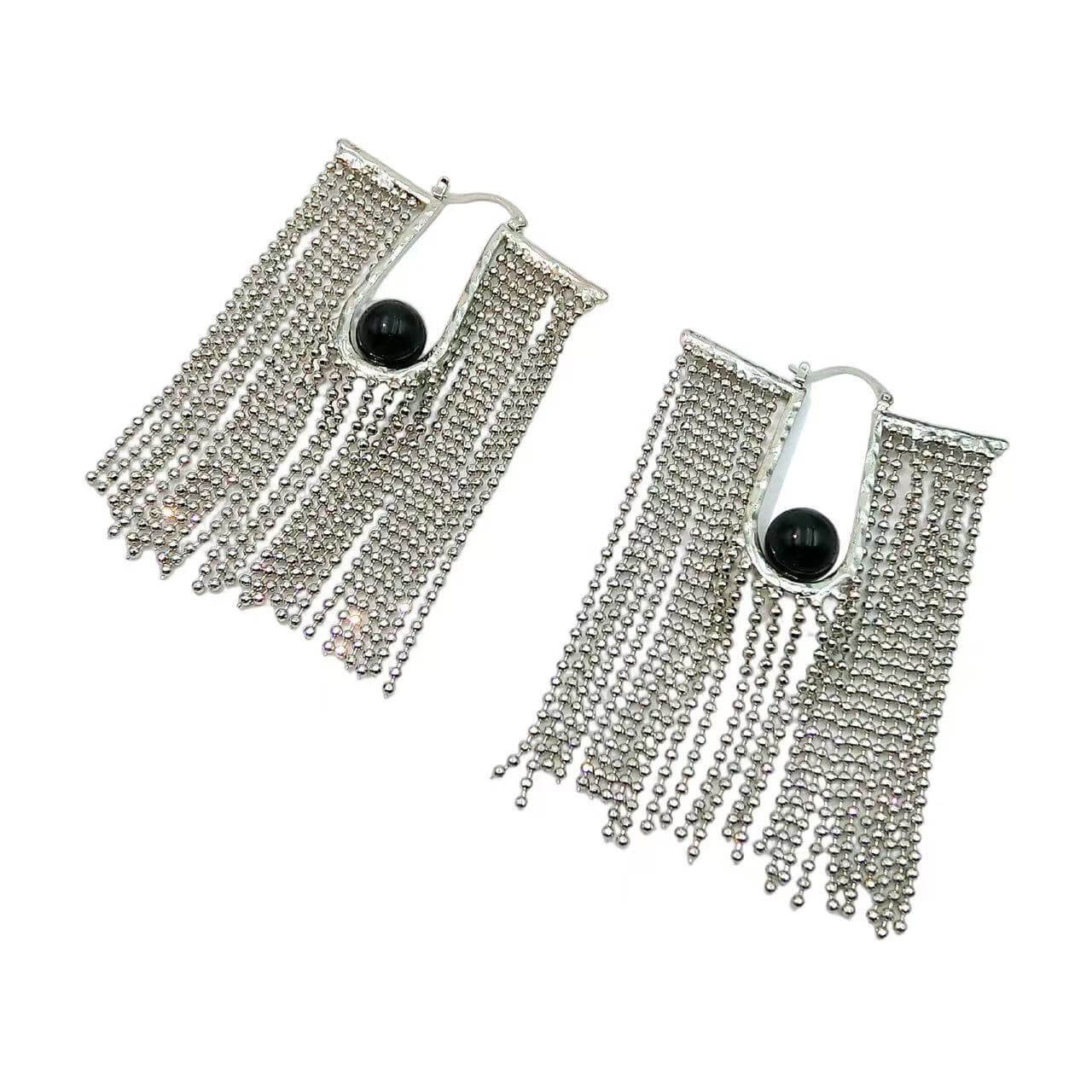 Perlenohrringe mit Quasten