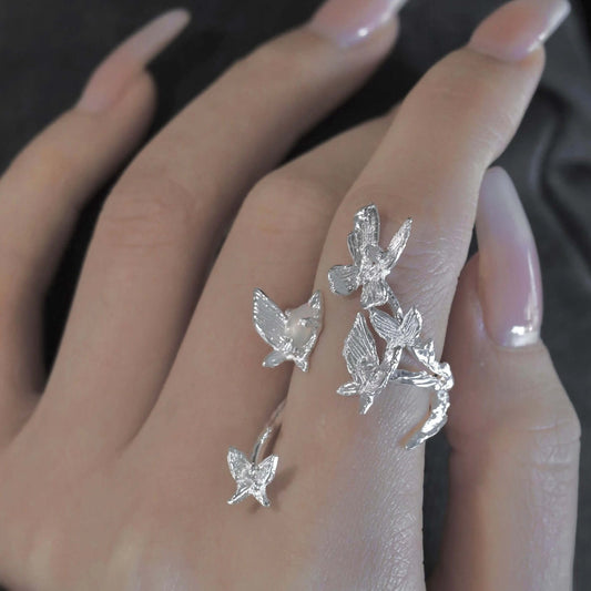 Opal-Schmetterlingsring – Kollektion „Iridescent Branch“