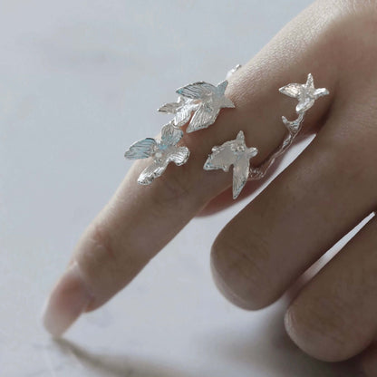 Opal-Schmetterlingsring – Kollektion „Iridescent Branch“