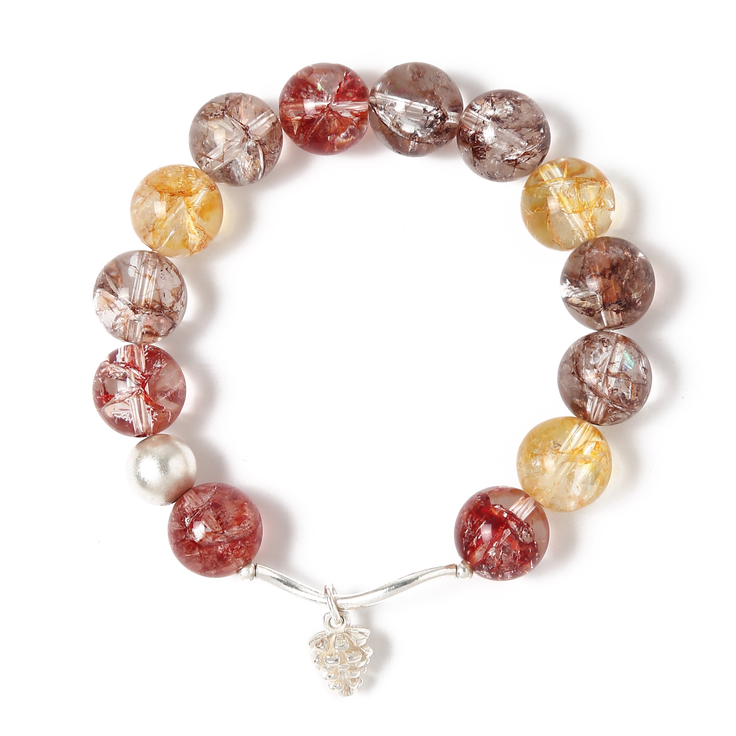 彩晶松果・丰韵多福手串