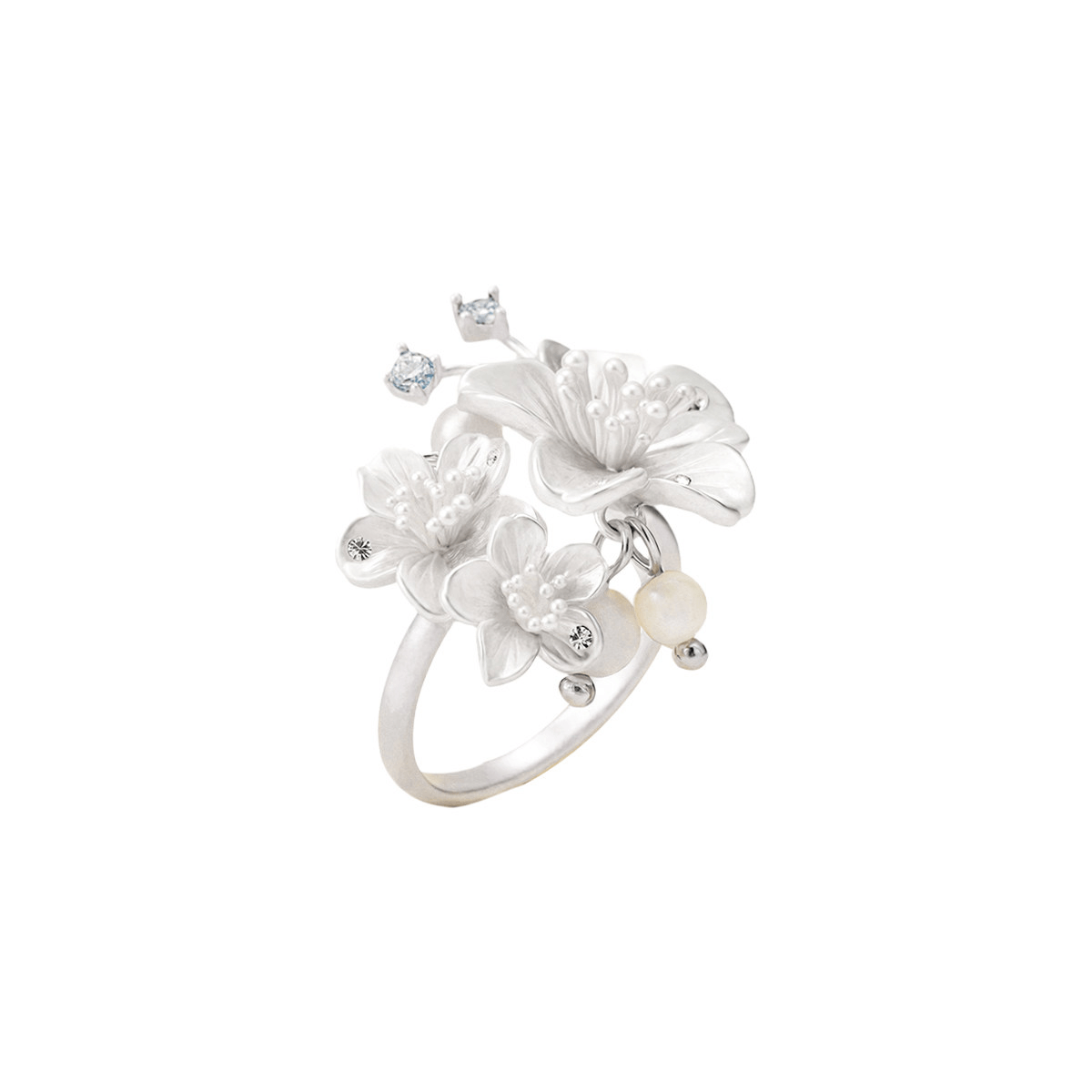 Pure White Cherry Ring