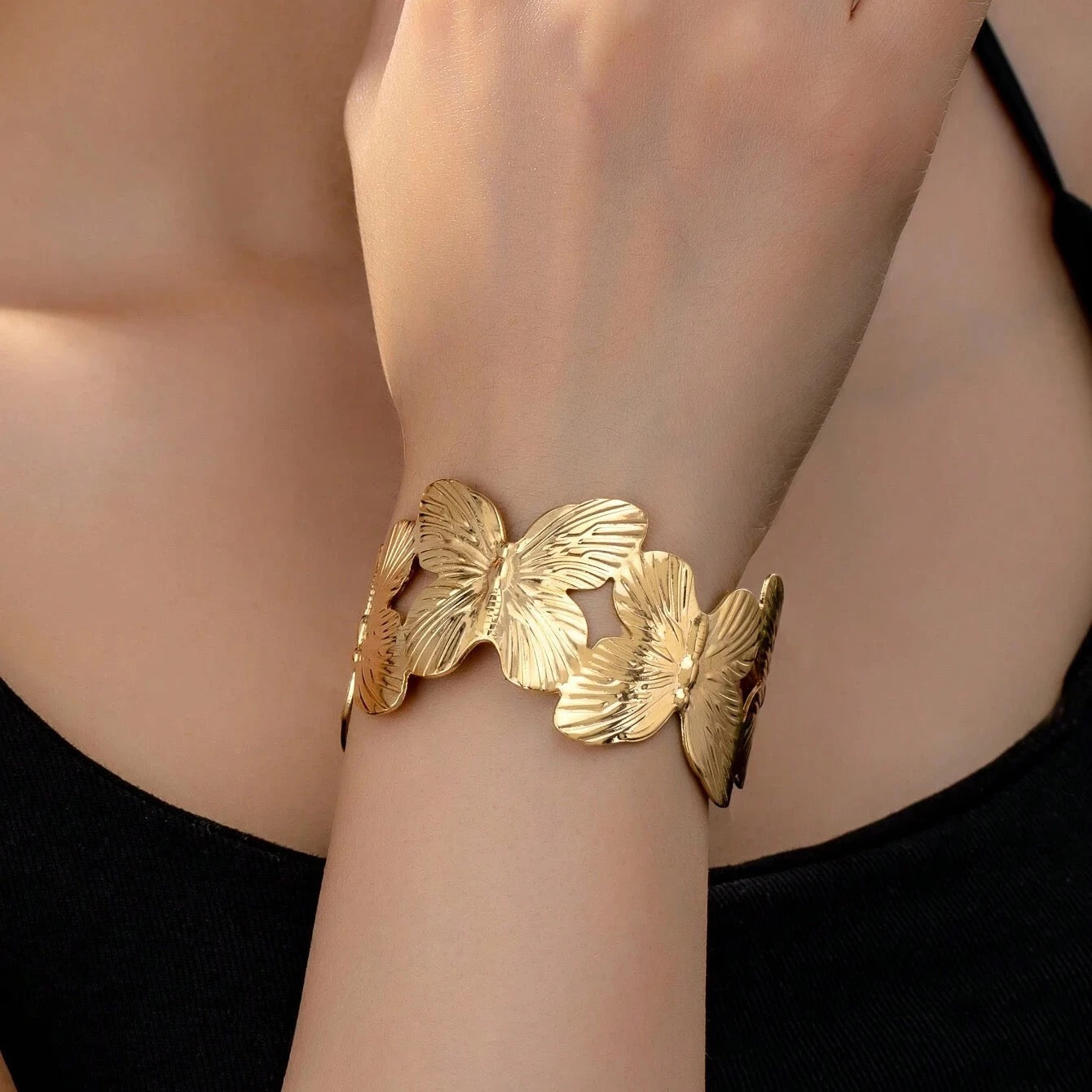 Butterfly Garden Cuff Bracelet