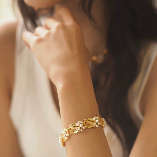 Pearl Leaf Bracelet / Necklace