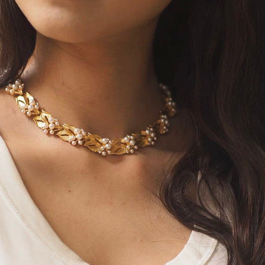 Pearl Leaf Bracelet / Necklace